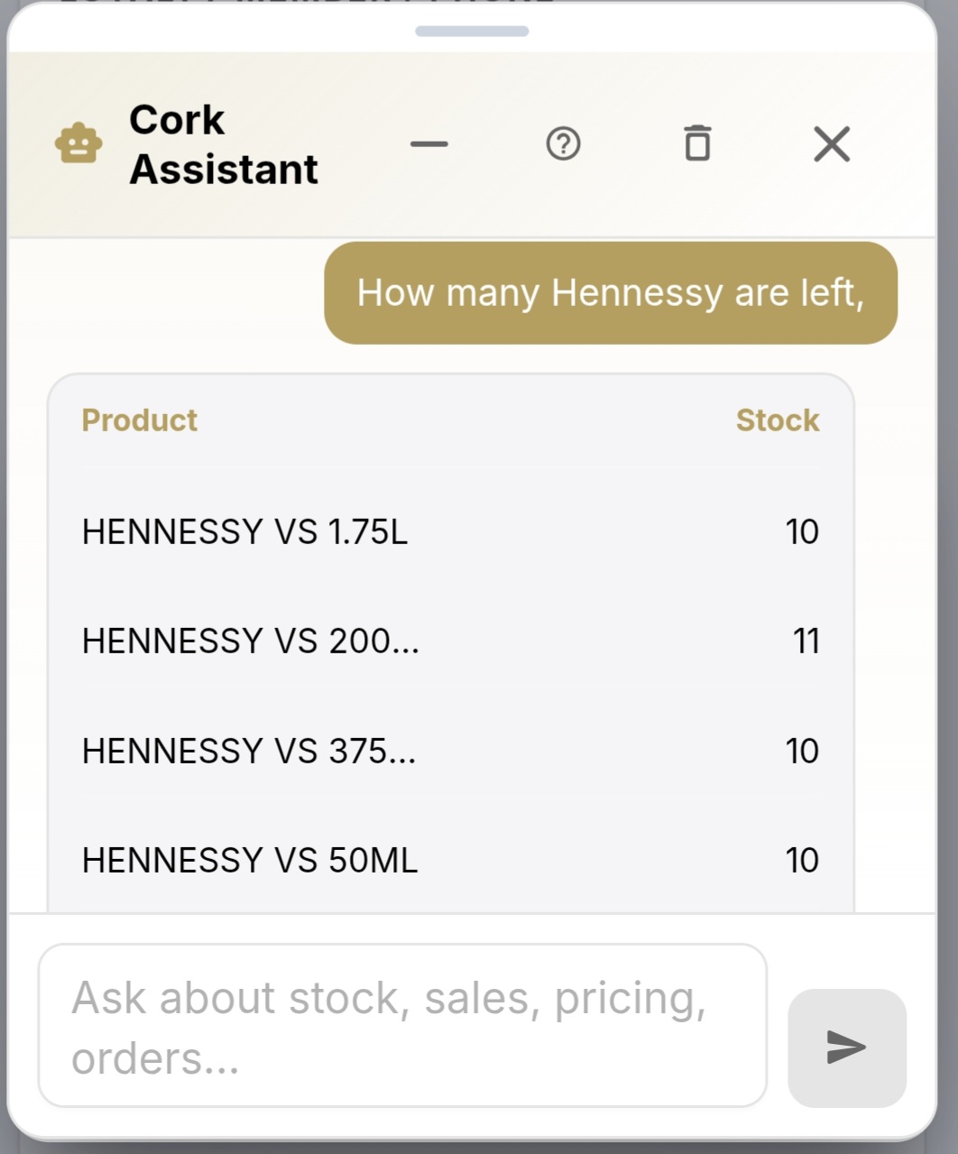 Mobile assistant - stock