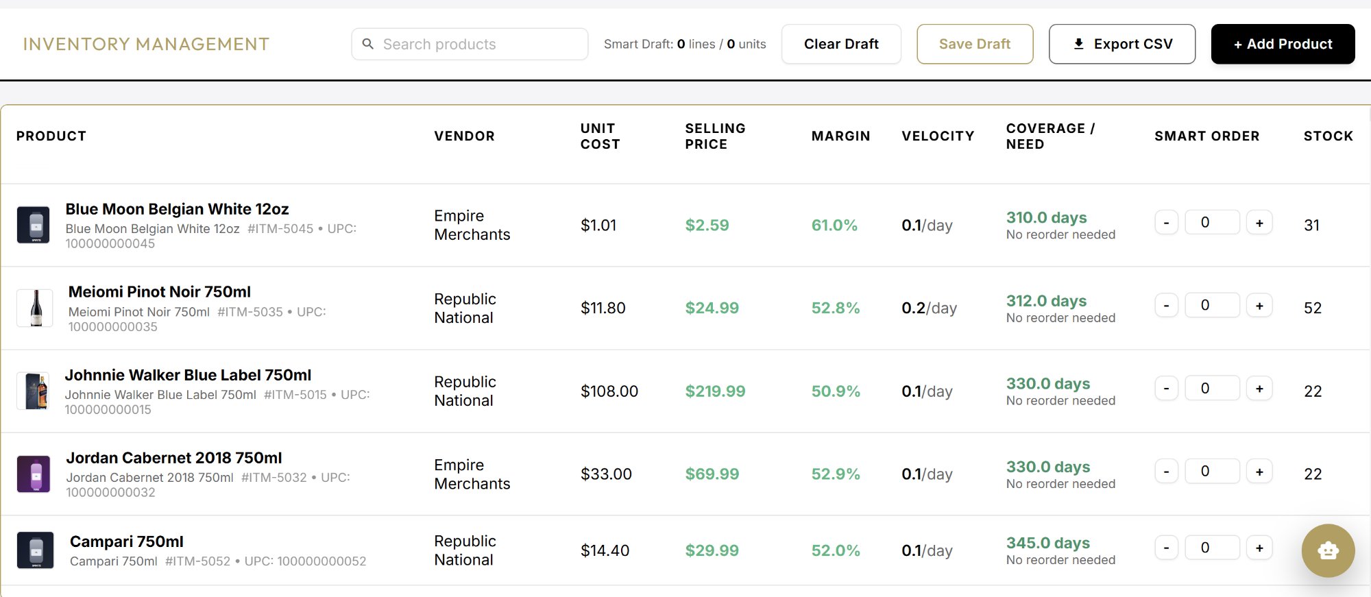 Cork POS inventory management