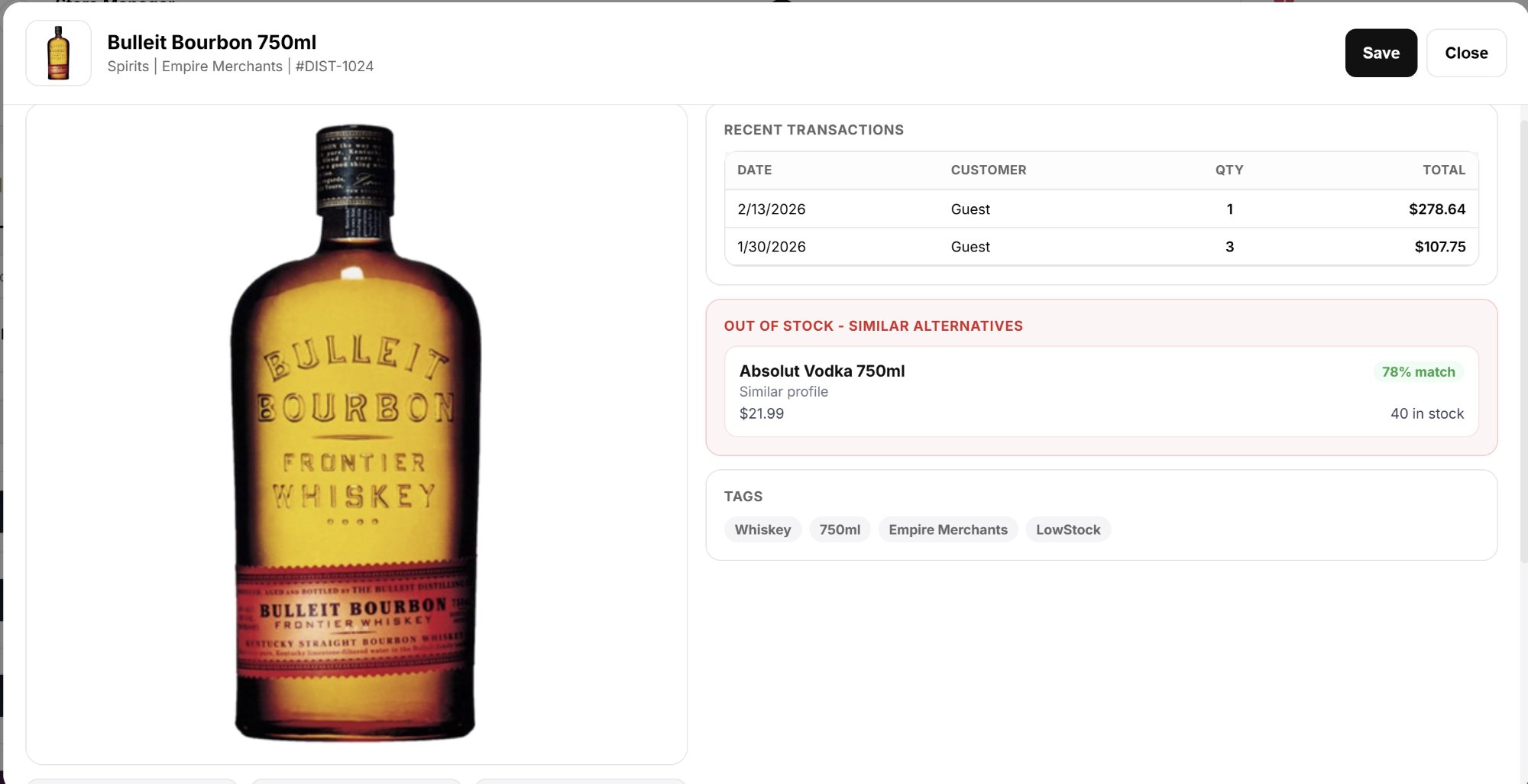 Cork product and checkout workflow